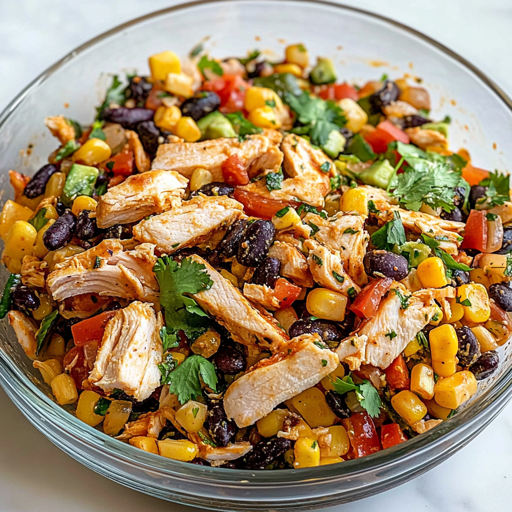 Recipe preparation for Southwest Chicken Salad