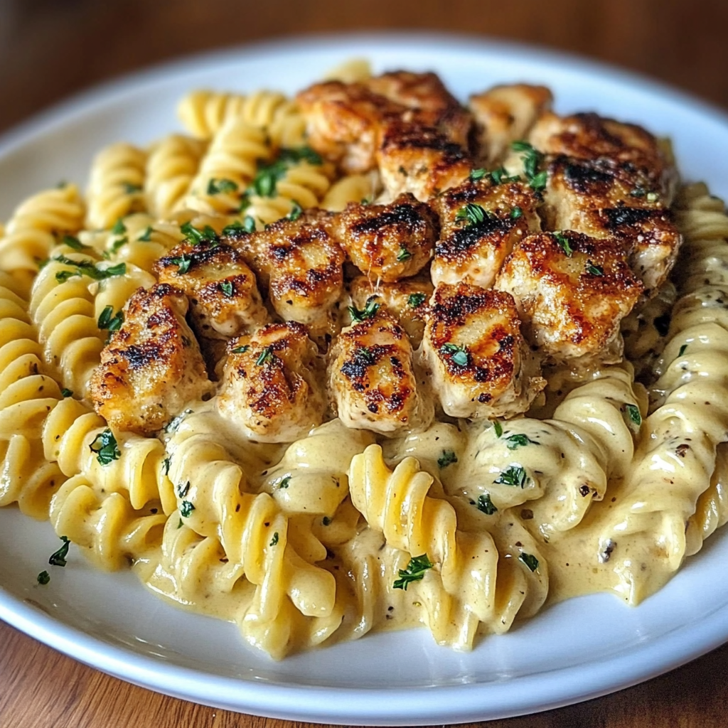 Recipe preparation for Rotini Cheesy Italian Herb Alfredo