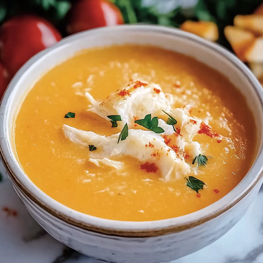 Recipe preparation for Crab Bisque