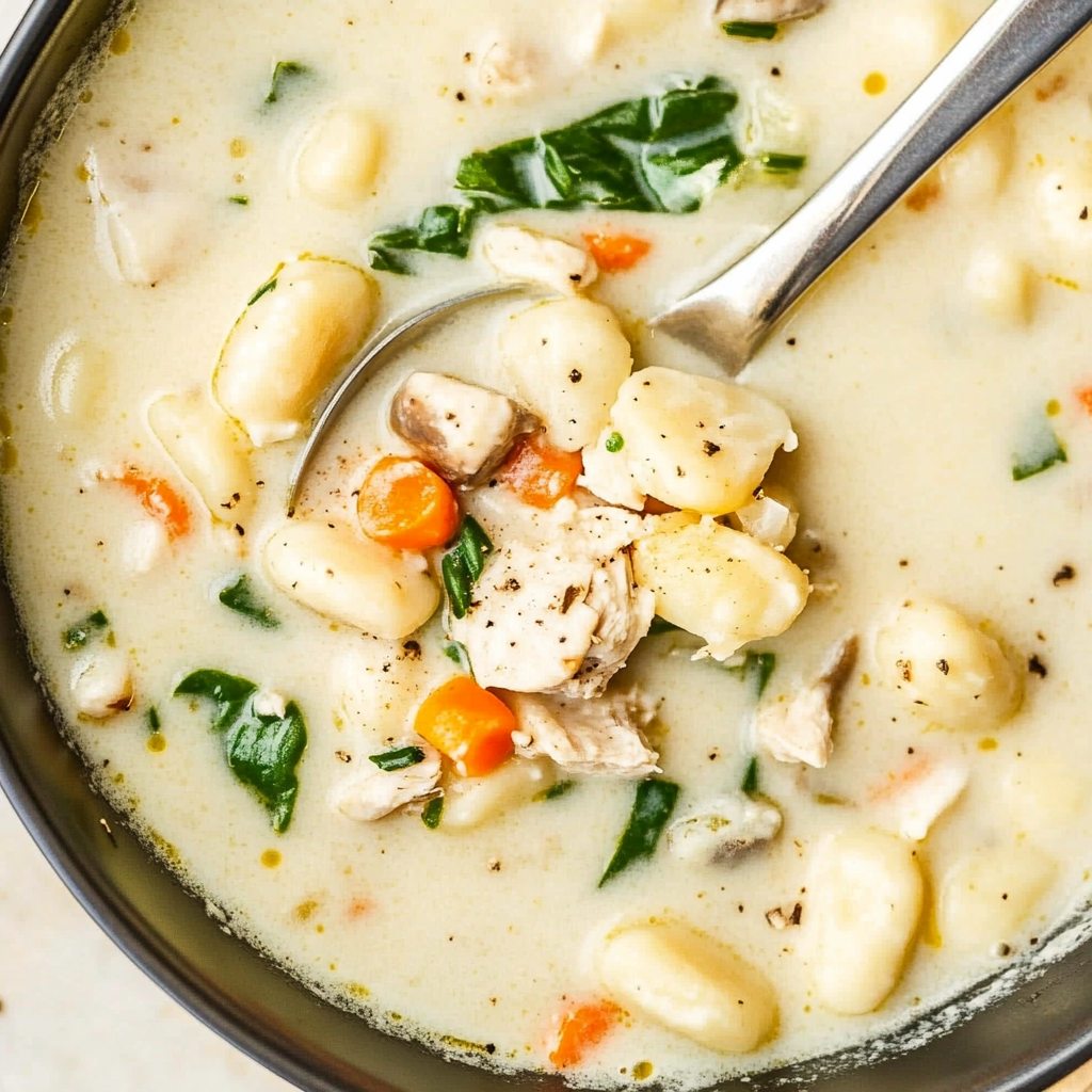 Recipe preparation for gnocchi soup