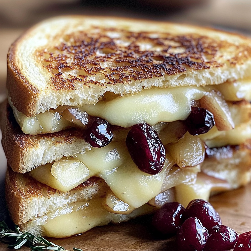 Recipe preparation for Apple Cranberry Grilled Cheese