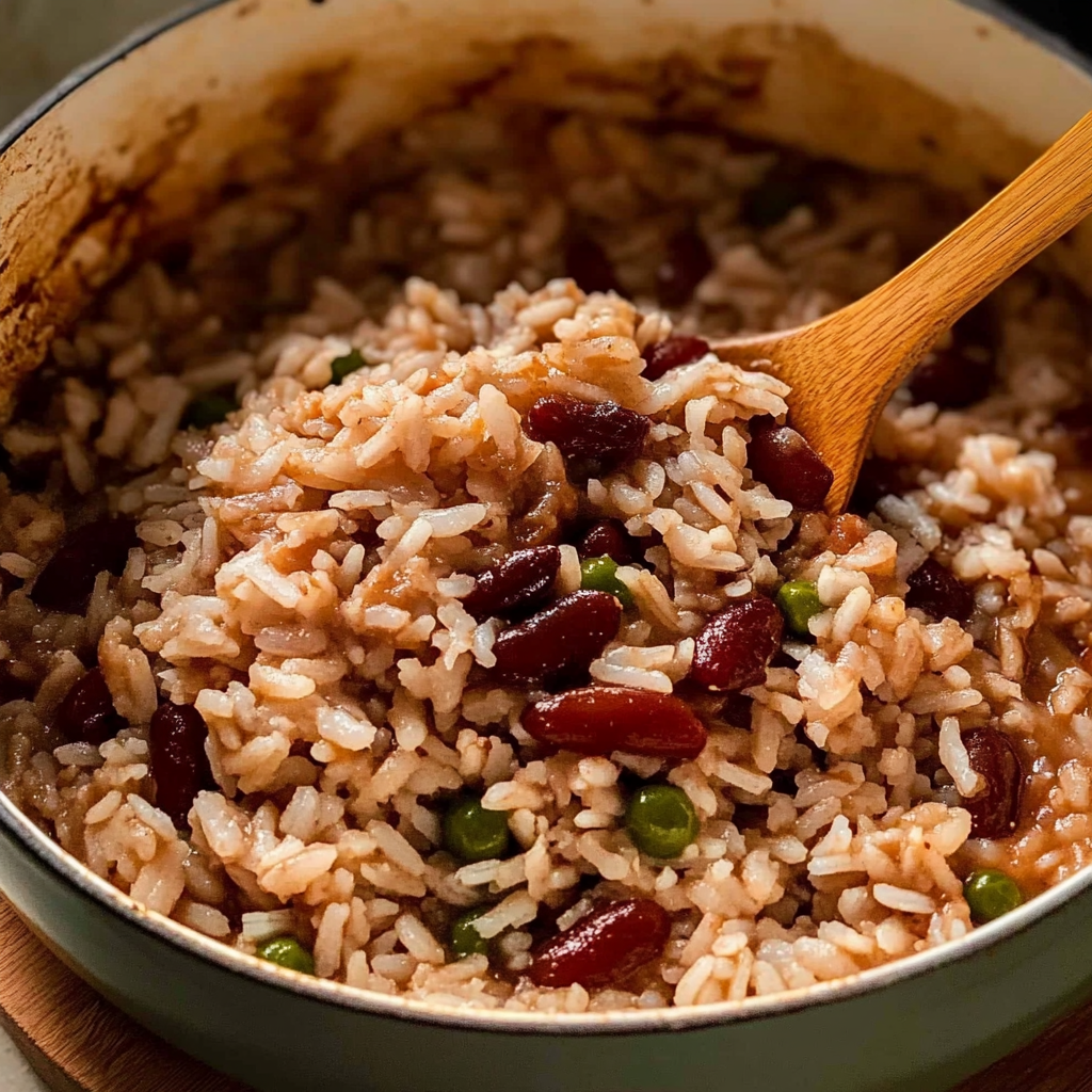 Recipe preparation for rice and peas