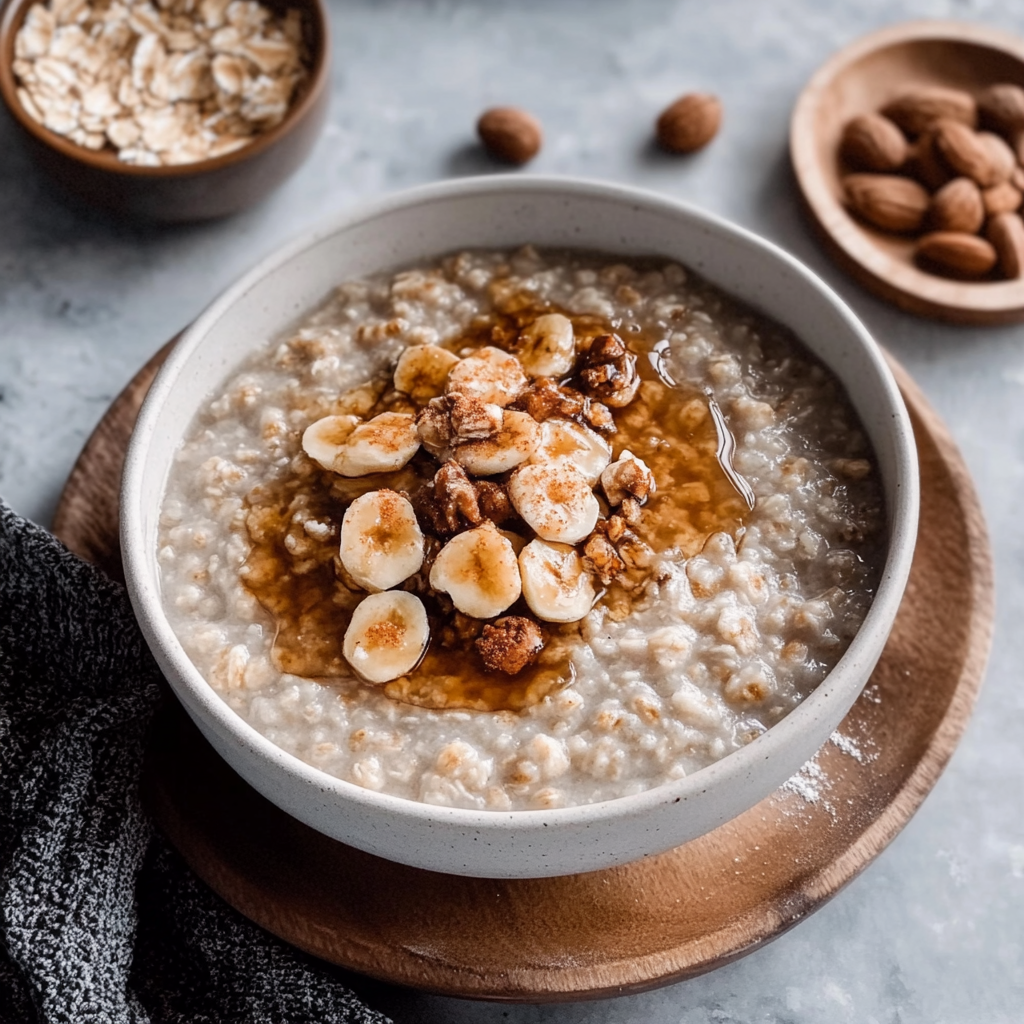Recipe preparation for Instant Pot Bone Broth Oatmeal