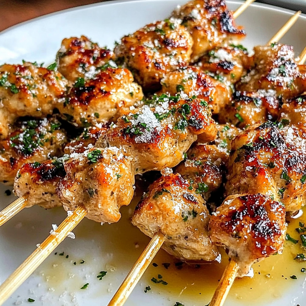 Recipe preparation for Ranch Garlic Parmesan Chicken Skewers
