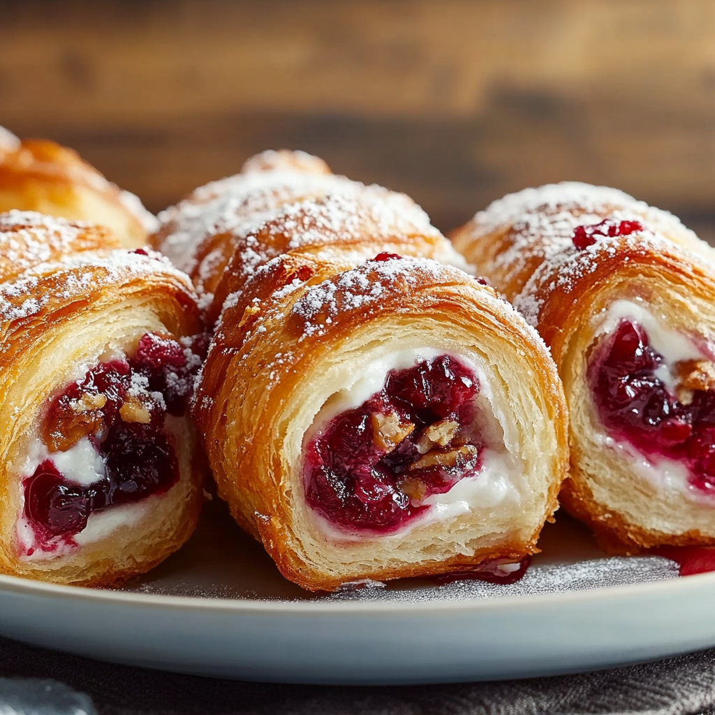 Recipe preparation for Cranberry Crescent Roll Ups