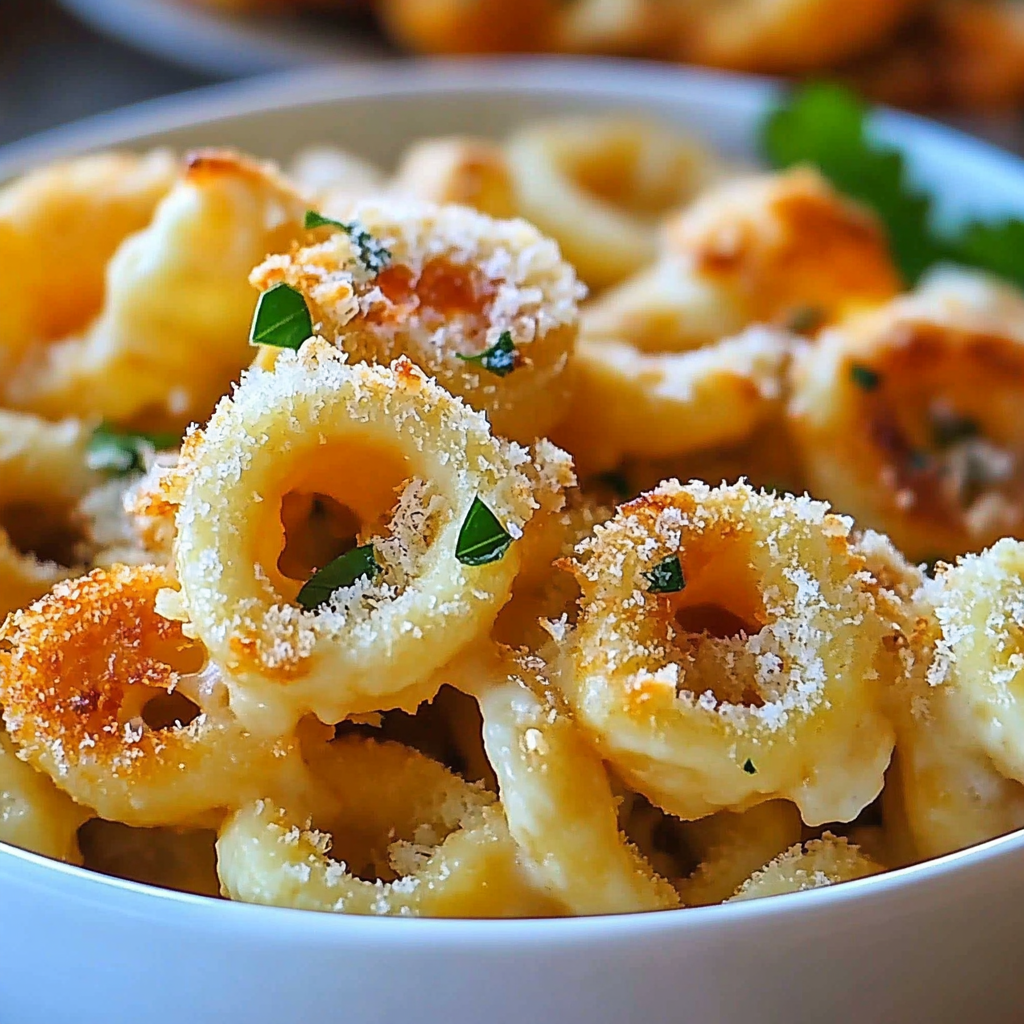 Recipe preparation for Crispy Parmesan Tortellini