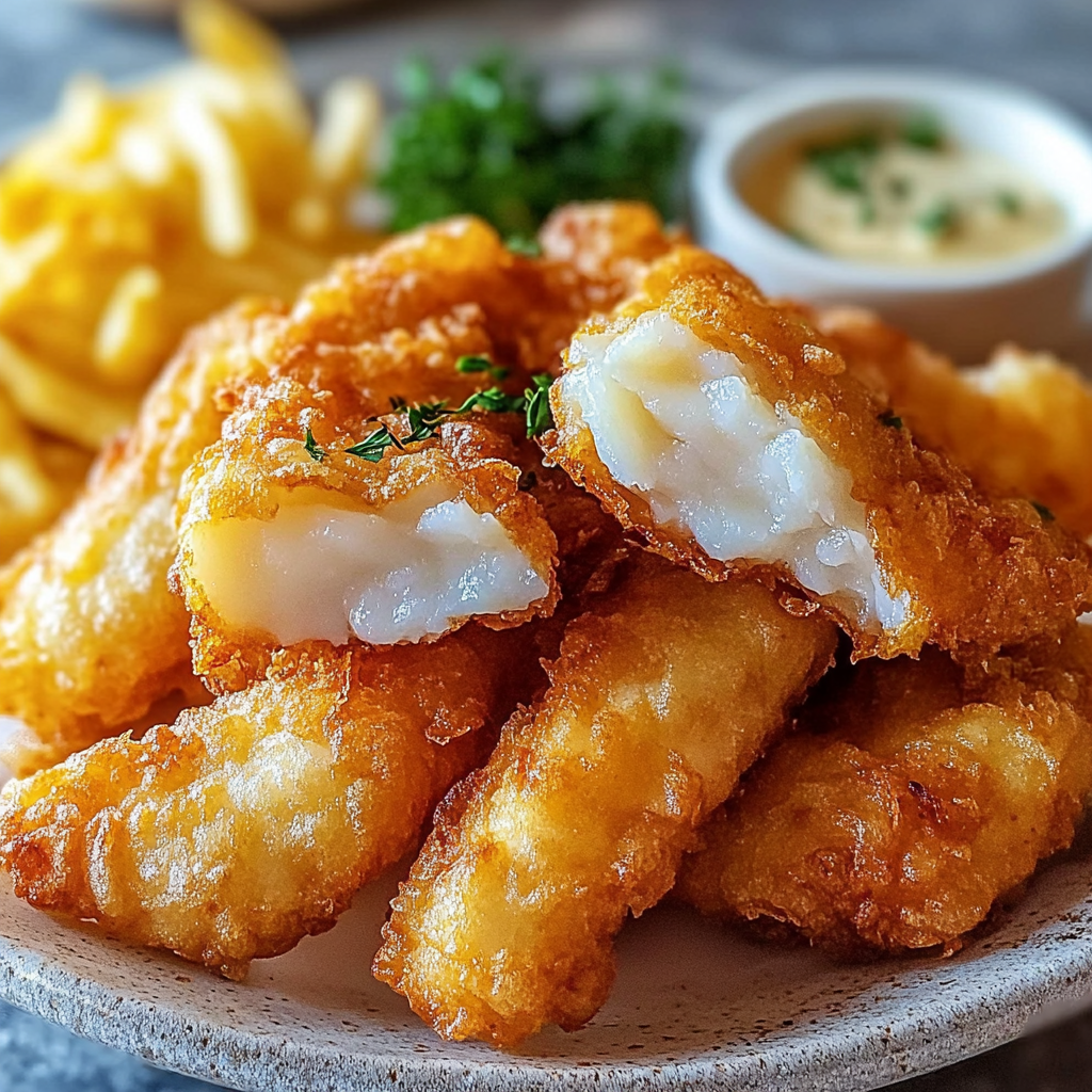 Recipe preparation for Crispy Battered White Fish