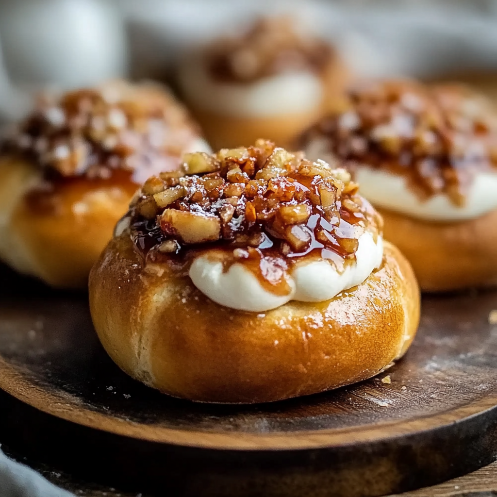 Recipe preparation for Vegan Apple Cheesecake Brioche Buns