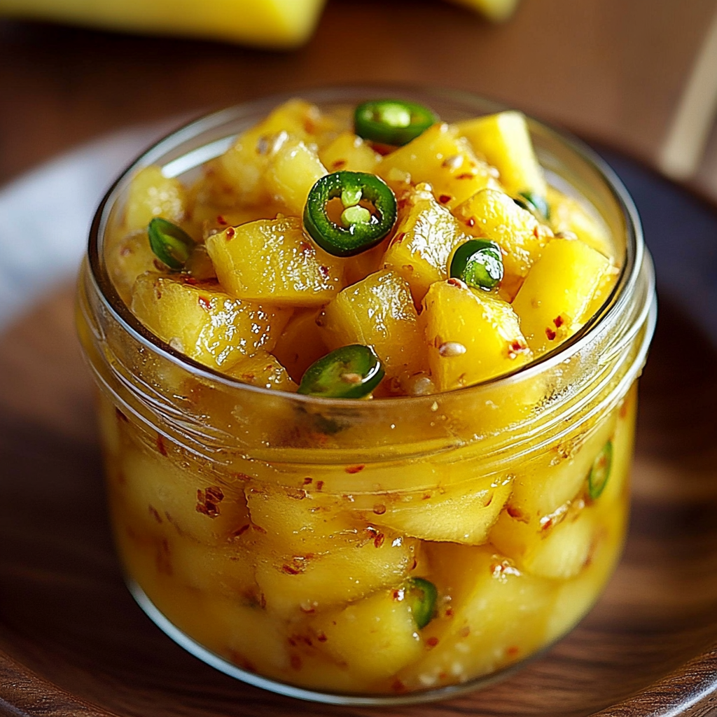 Recipe preparation for Sweet Pineapple Jalapeno Relish