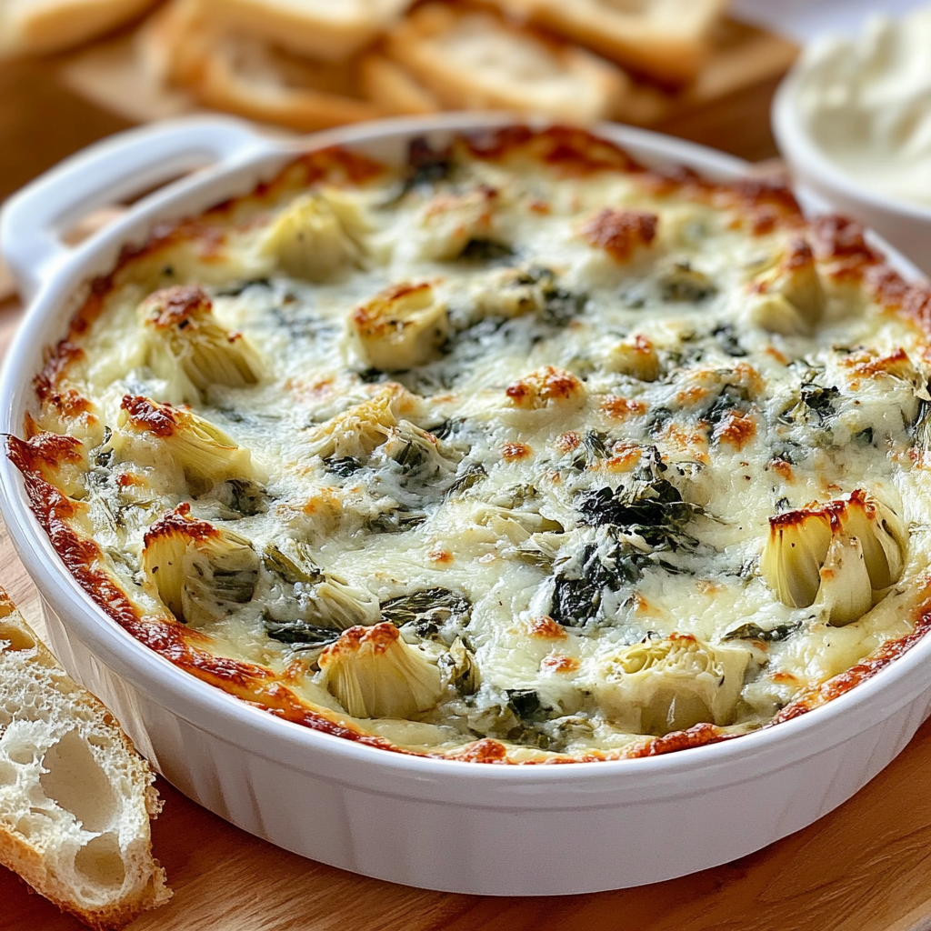 Recipe preparation for Spinach and Artichoke Dip