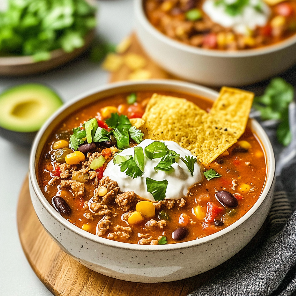 Recipe preparation for Taco Soup