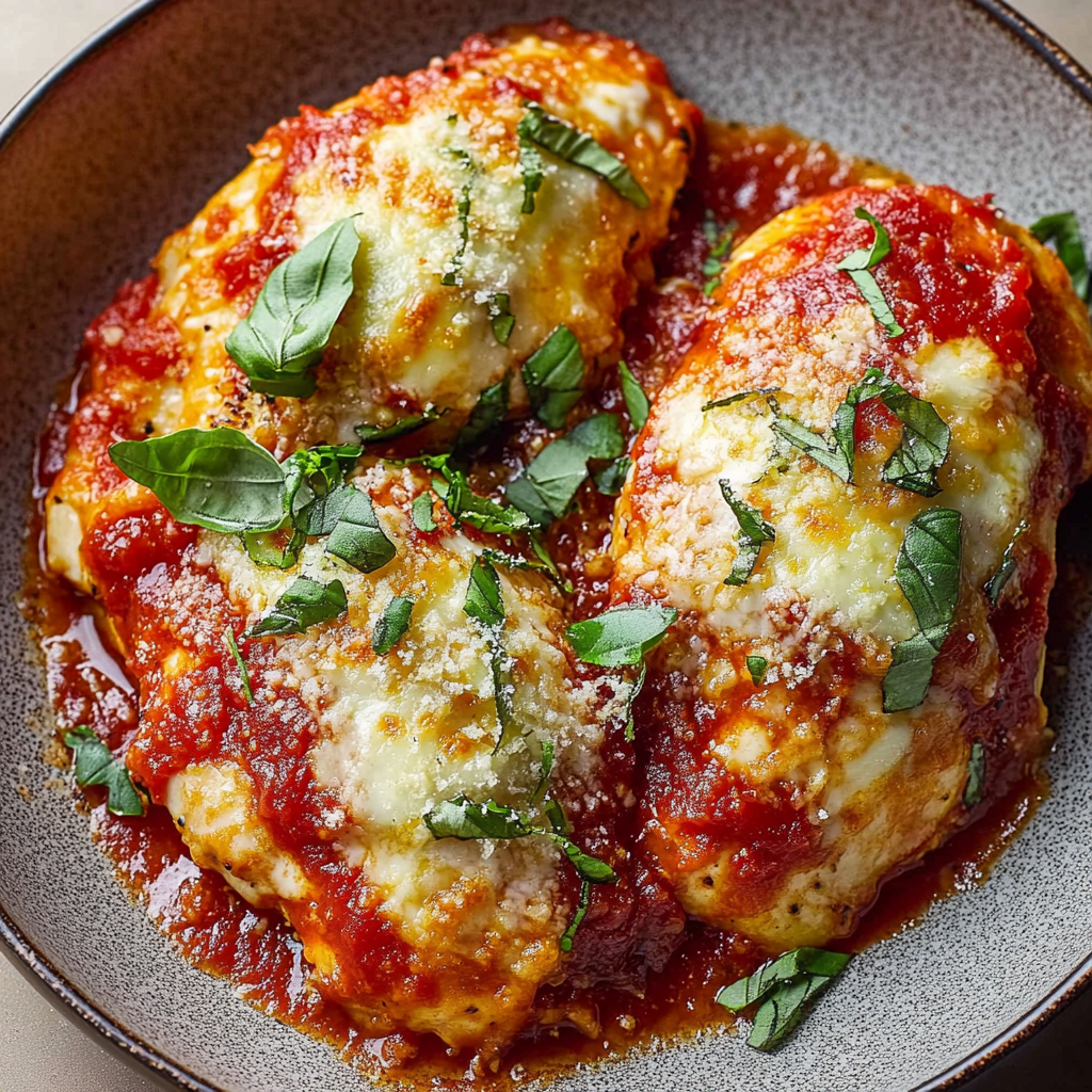 Recipe preparation for Keto Chicken Parmesan Bake