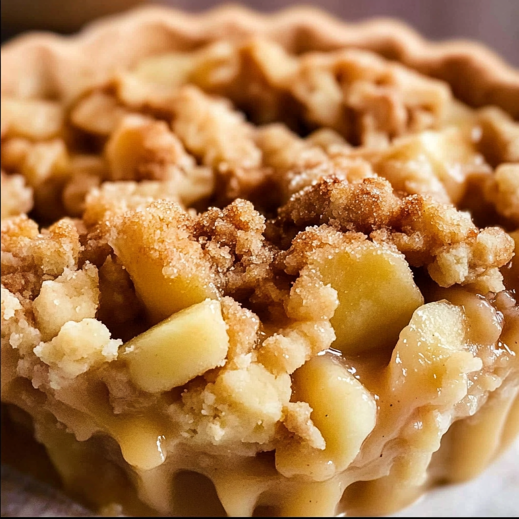 Recipe preparation for Dutch Apple Crumble Pie Delight