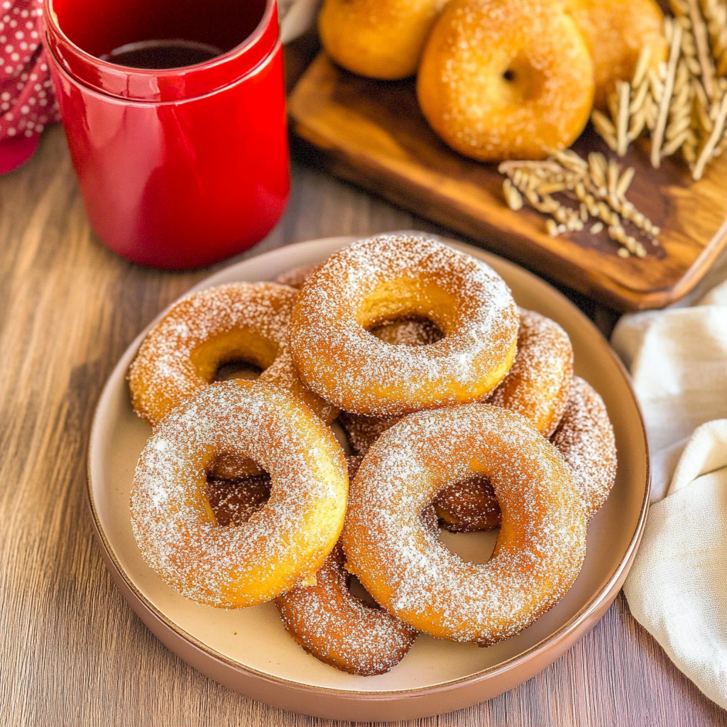 Recipe preparation for Air Fryer Apple Cider Donuts