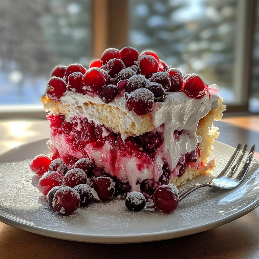 Recipe preparation for Christmas Cranberry Poke Cake Recipe & Tips