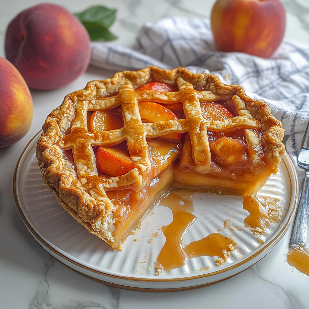 Recipe preparation for Southern Peach Pie