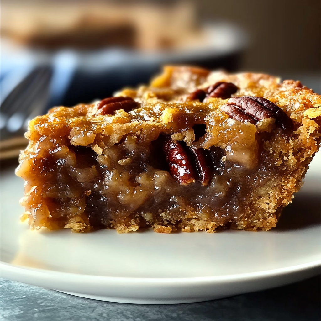 Recipe preparation for Yummy Pecan Pie Dump Cake