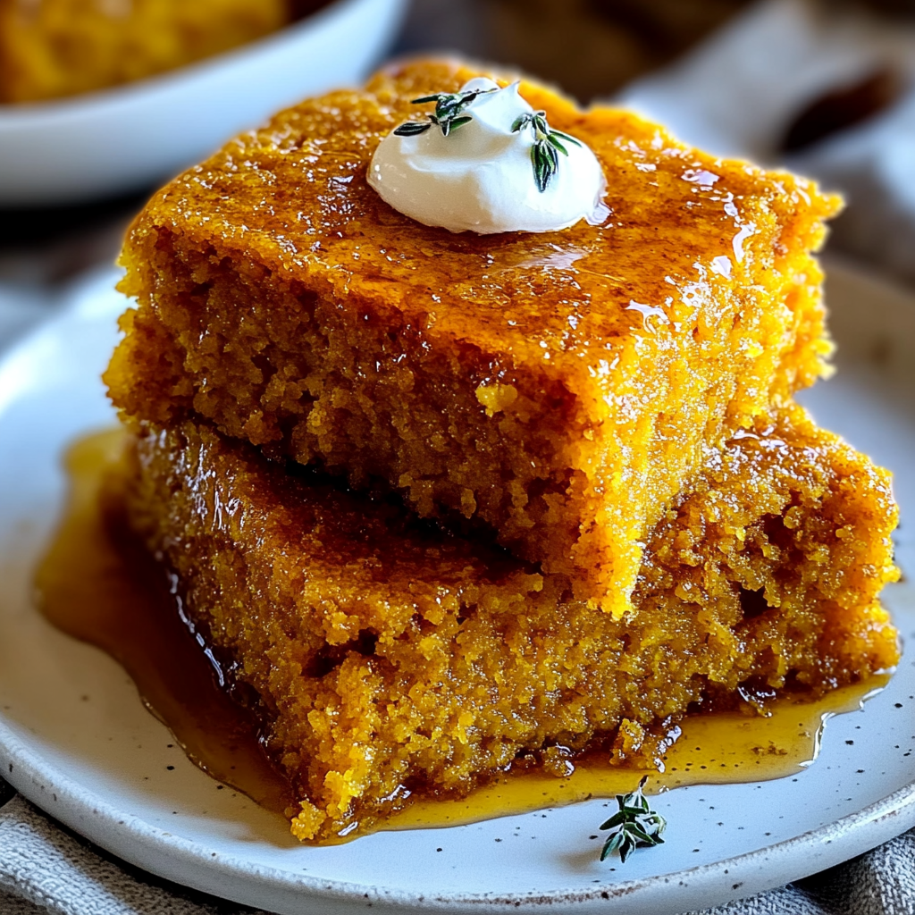 Recipe preparation for Cinnamon Honey Butter Sweet Potato Cornbread
