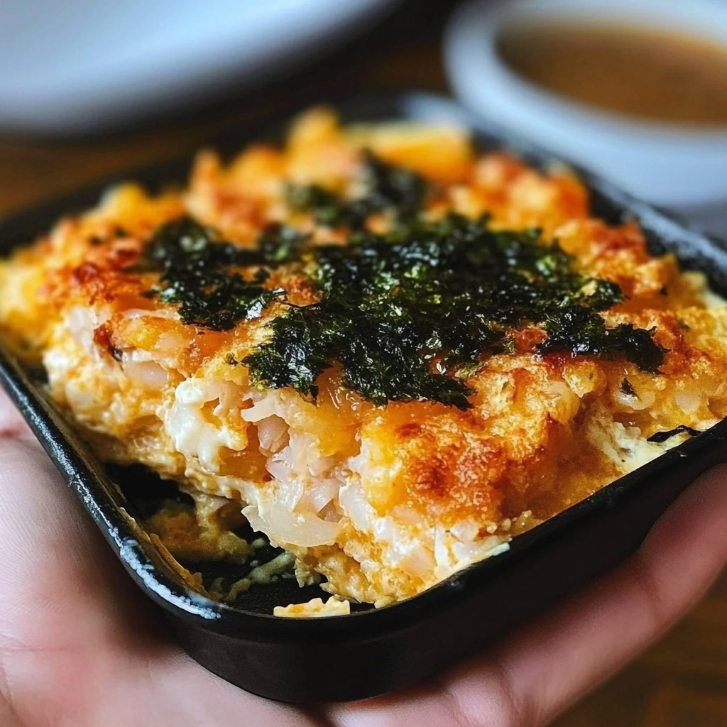 Recipe preparation for Spicy Tuna Creamy Crab Bake