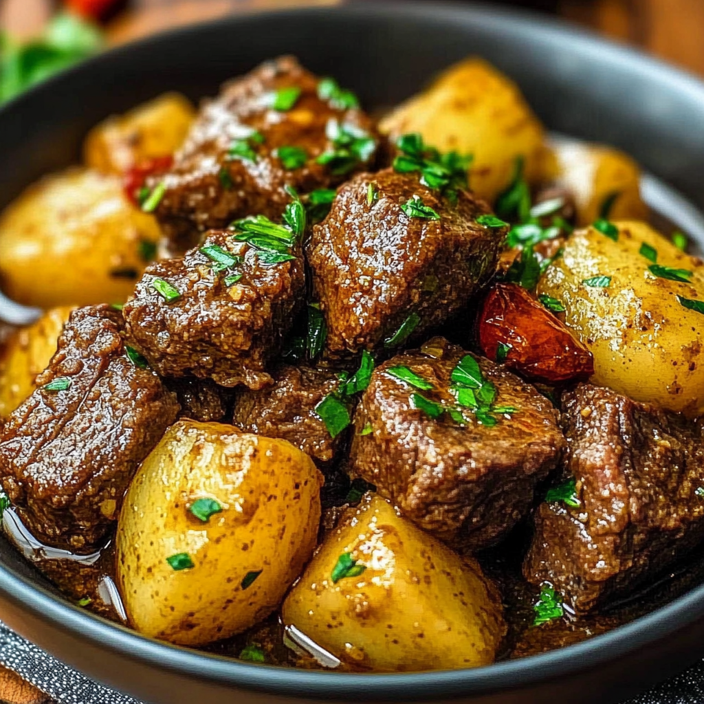 Recipe preparation for Slow Cooker Garlic Butter Beef