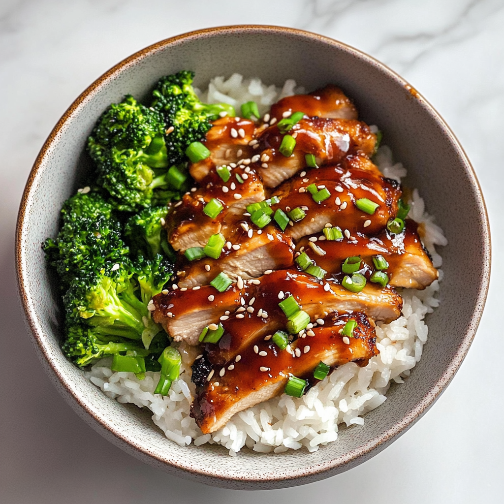 Recipe preparation for Sticky Chicken Bowls Rice