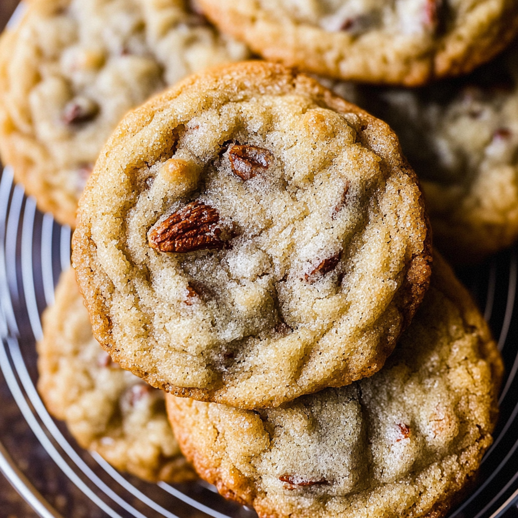 Recipe preparation for Butter Pecan Cookies