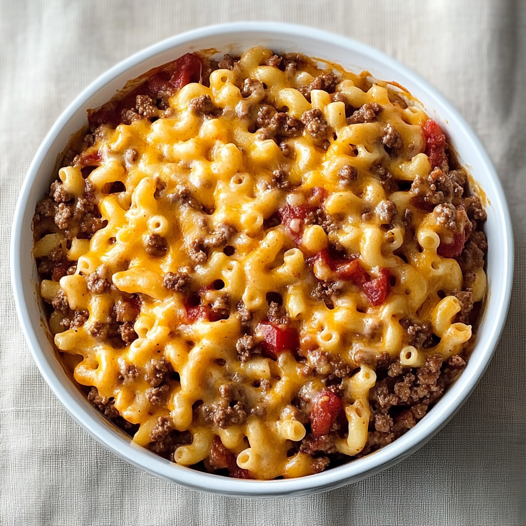 Recipe preparation for One Pot Chili Mac & Cheese