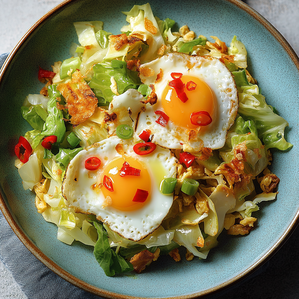 Recipe preparation for Chinese Cabbage Egg Stir Fry