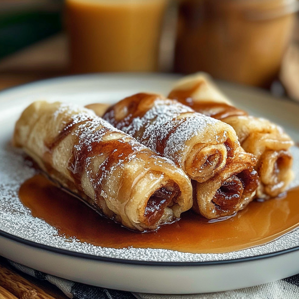 Recipe preparation for Cinnamon Roll French Toast Roll-Ups