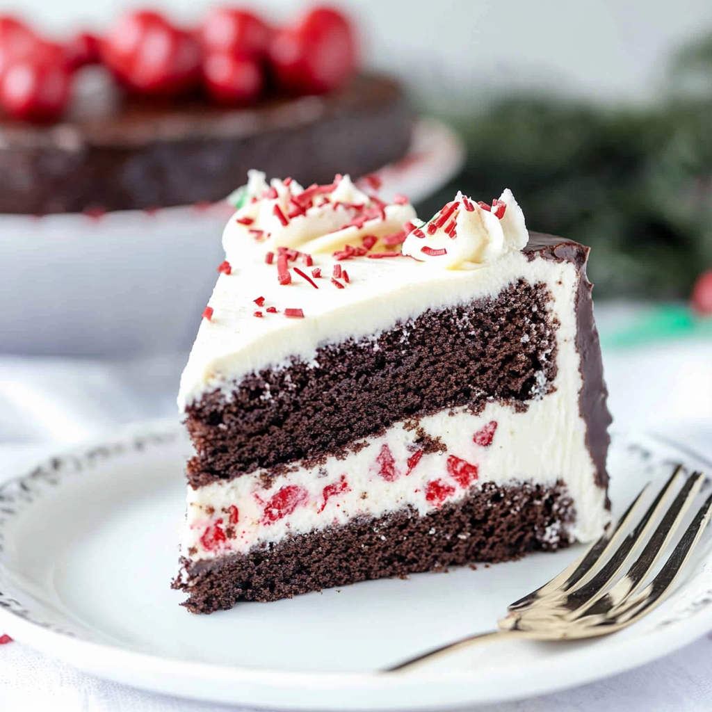 Recipe preparation for Chocolate Peppermint Cake