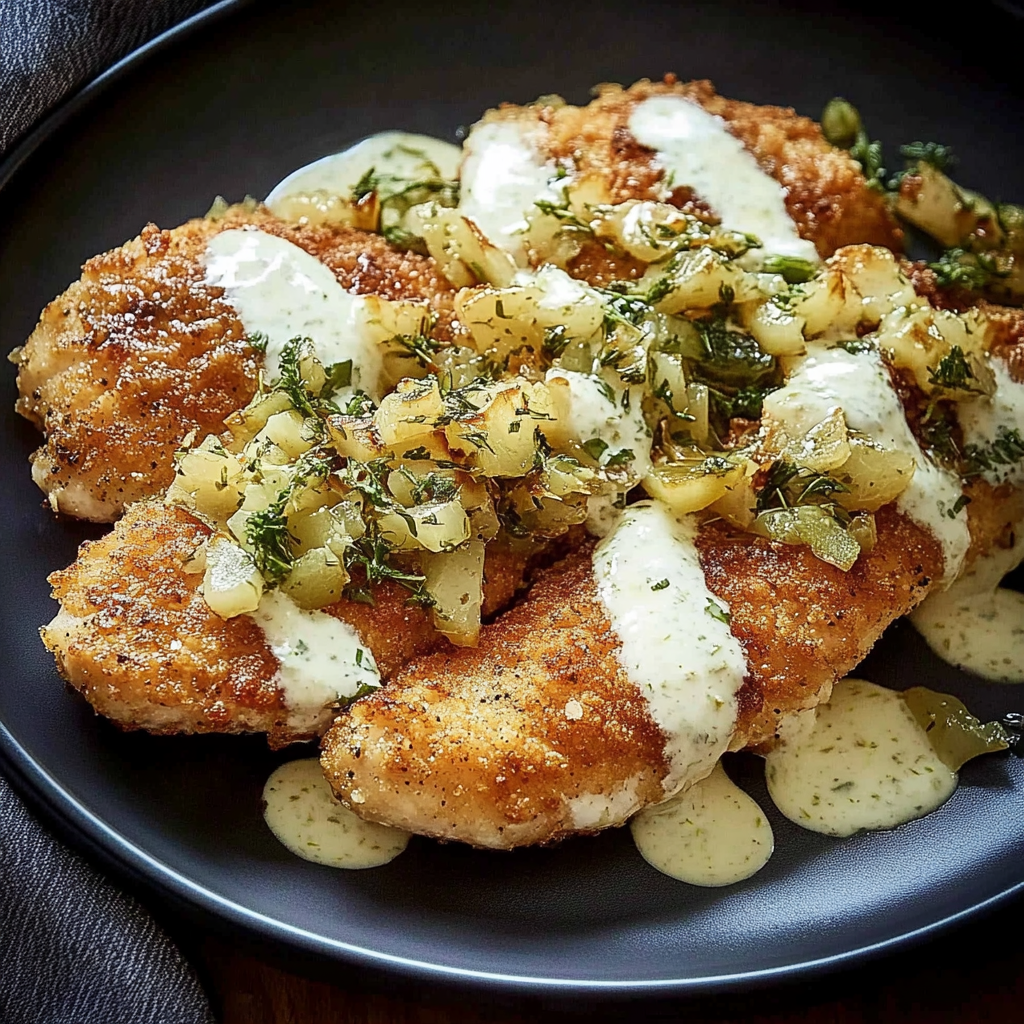 Recipe preparation for Dill Pickle Parmesan Chicken