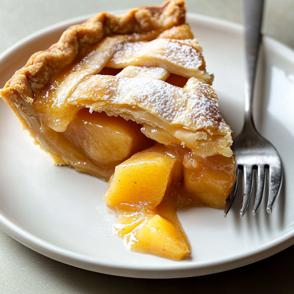 Recipe preparation for Classic Peach Pie Dessert