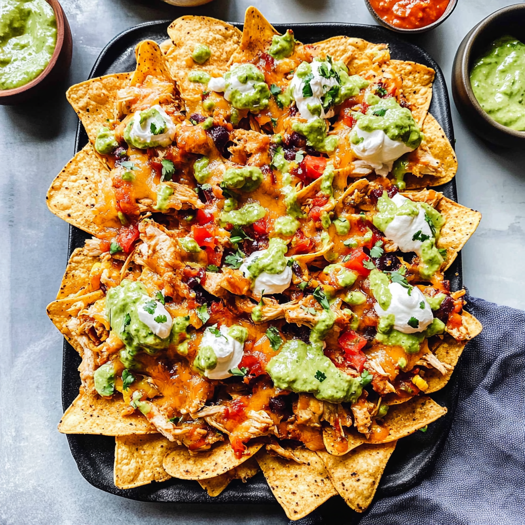 Recipe preparation for BBQ Chicken Nachos & Mexican Nachos