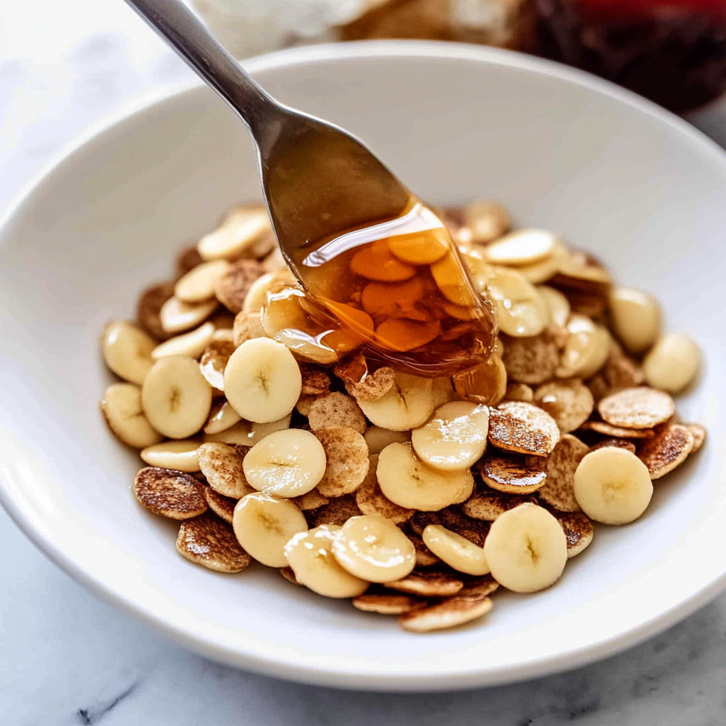 Recipe preparation for Mini Pancake Cereal