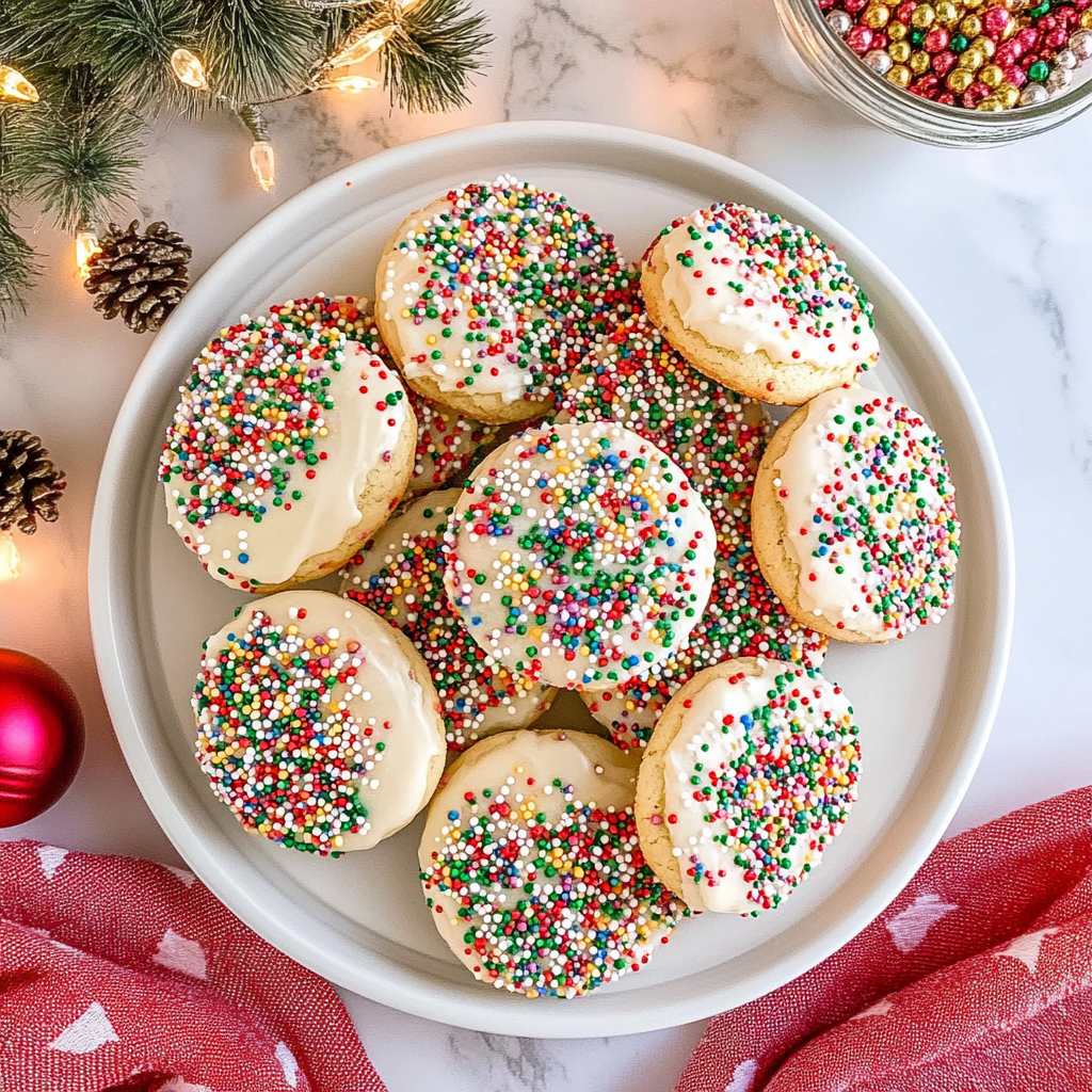 Recipe preparation for Christmas Sprinkle Cookies