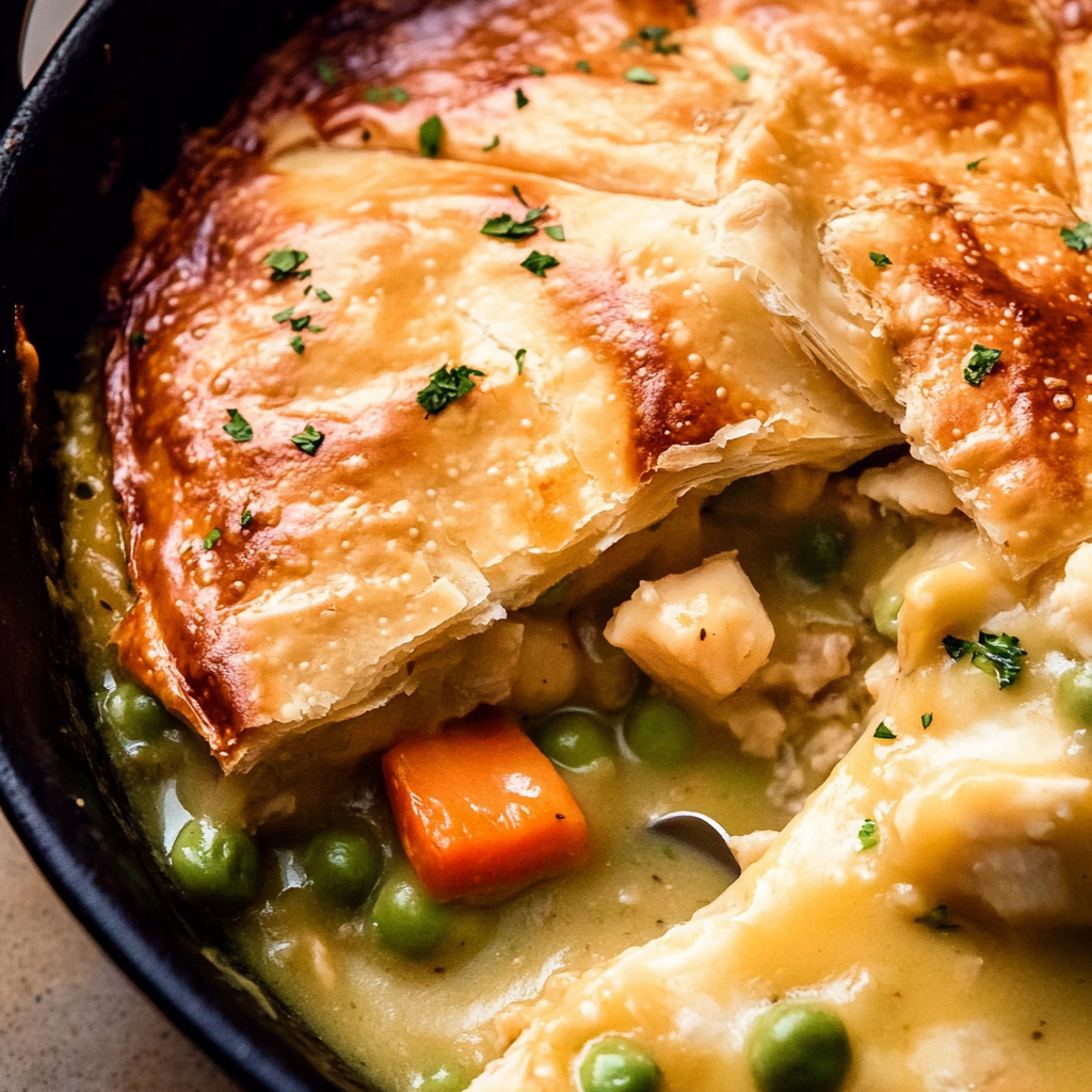 Recipe preparation for Leftover Turkey Pot Pie