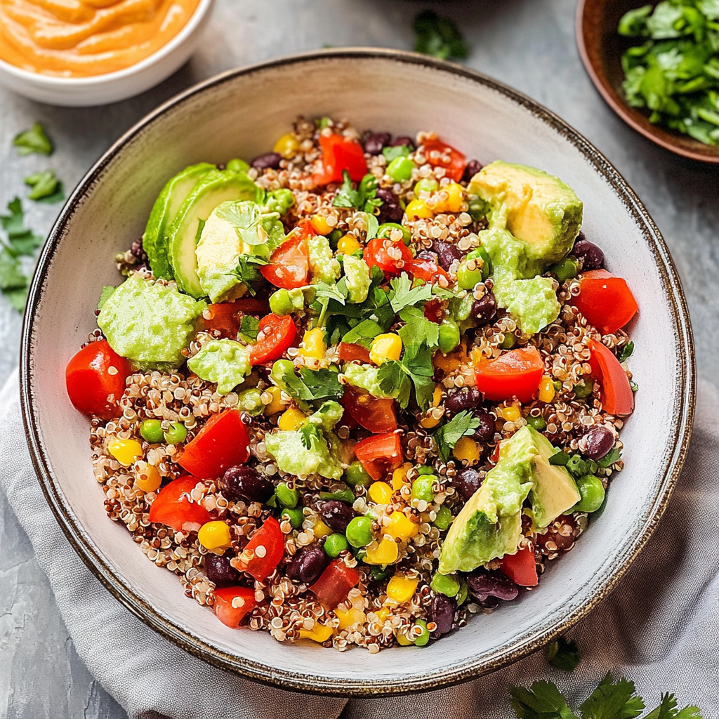 Recipe preparation for Southwest Quinoa Salad