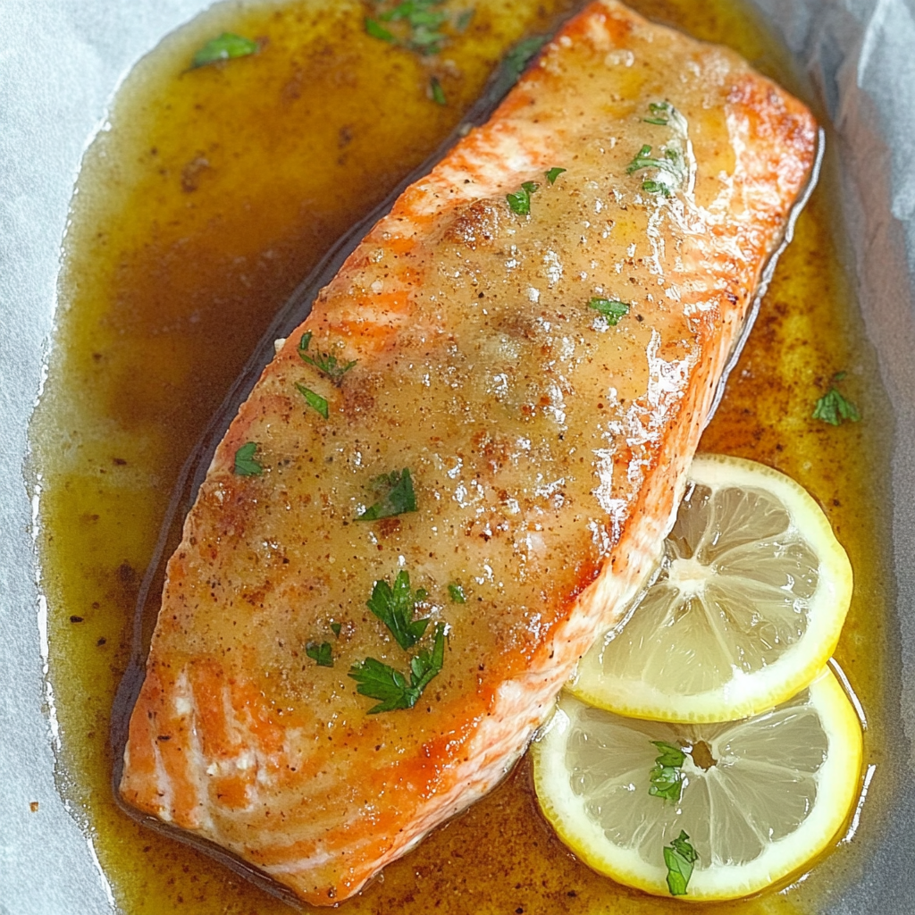 Recipe preparation for Honey Mustard Salmon