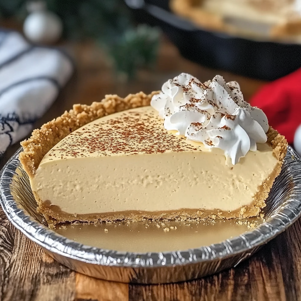 Recipe preparation for Easy Holiday Eggnog Pie