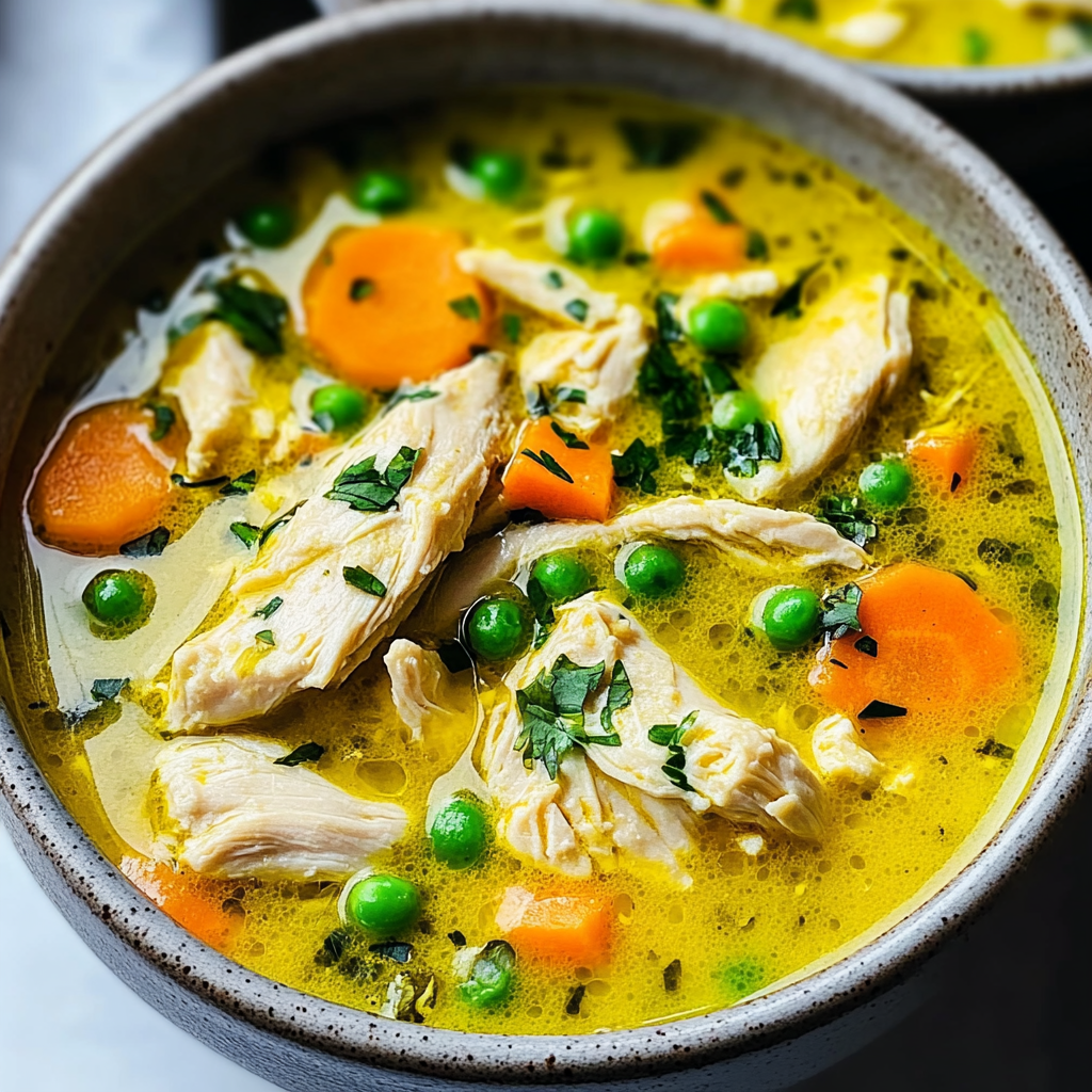 Recipe preparation for Turmeric Chicken Soup