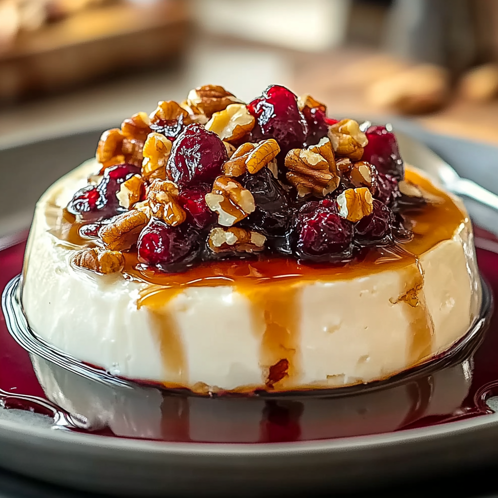 Recipe preparation for Cranberry Pecan Baked Brie
