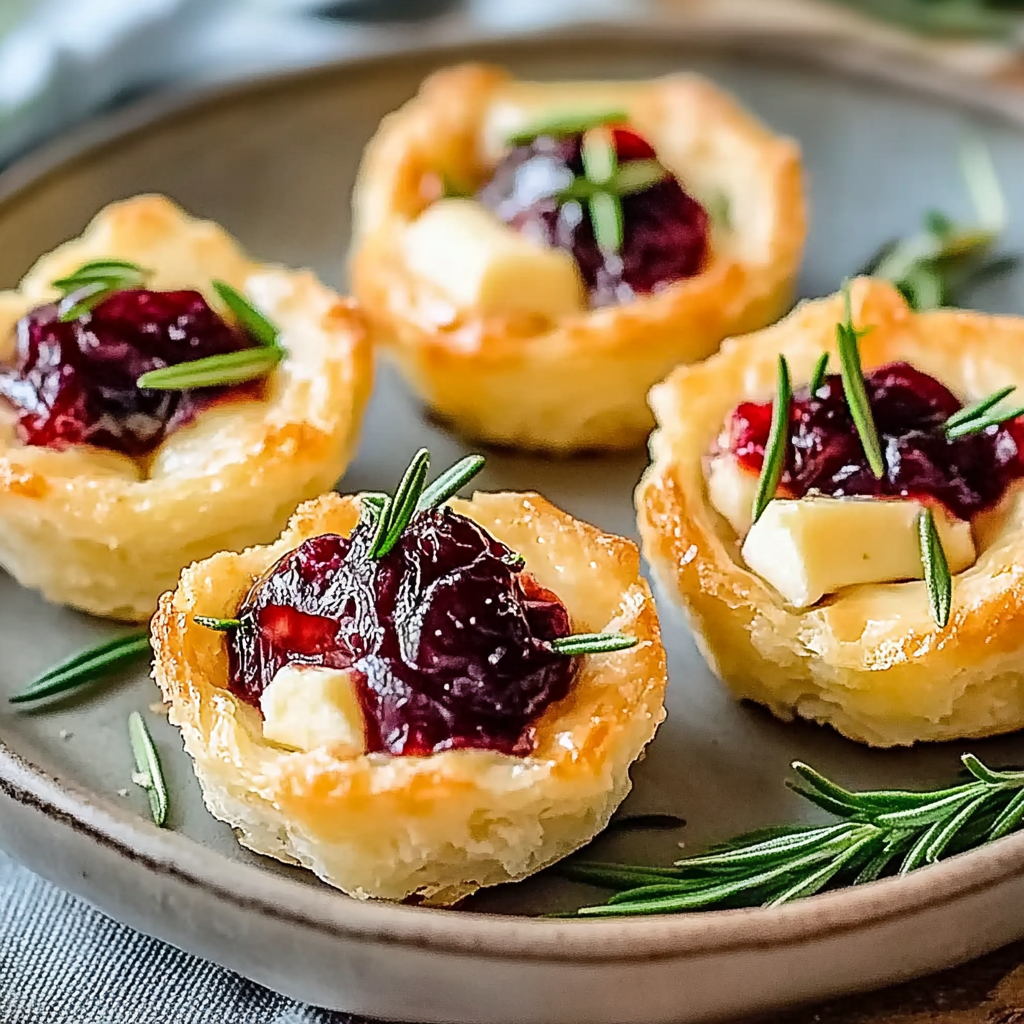 Recipe preparation for Brie Bites with Cranberry