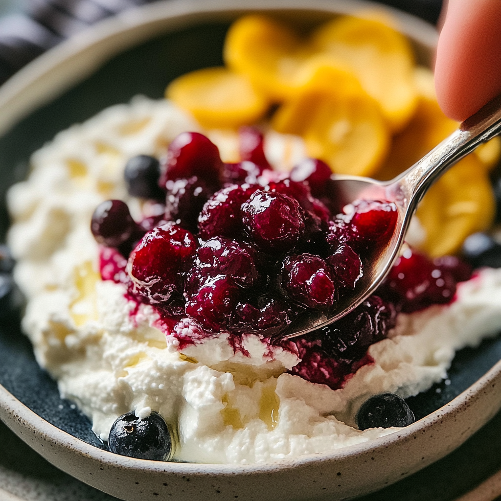 Recipe preparation for Cranberry Whipped Feta Dip