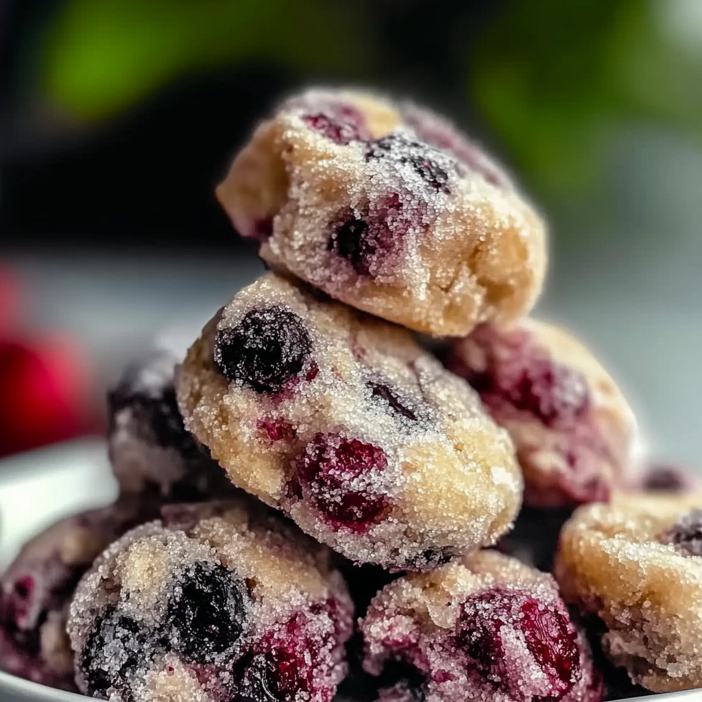 Recipe preparation for Sparkling Sugarplum Cranberry Cookies