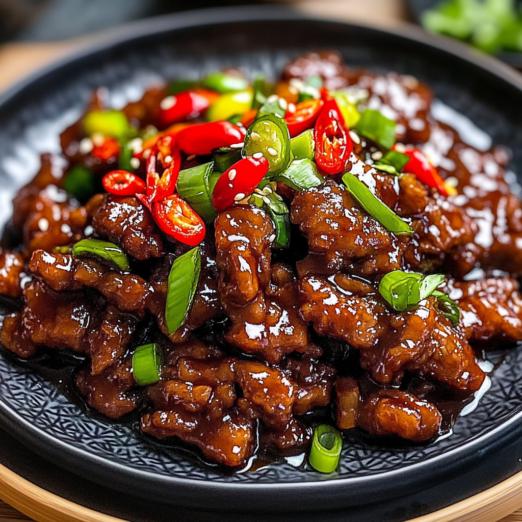 Recipe preparation for Crispy Chilli Beef
