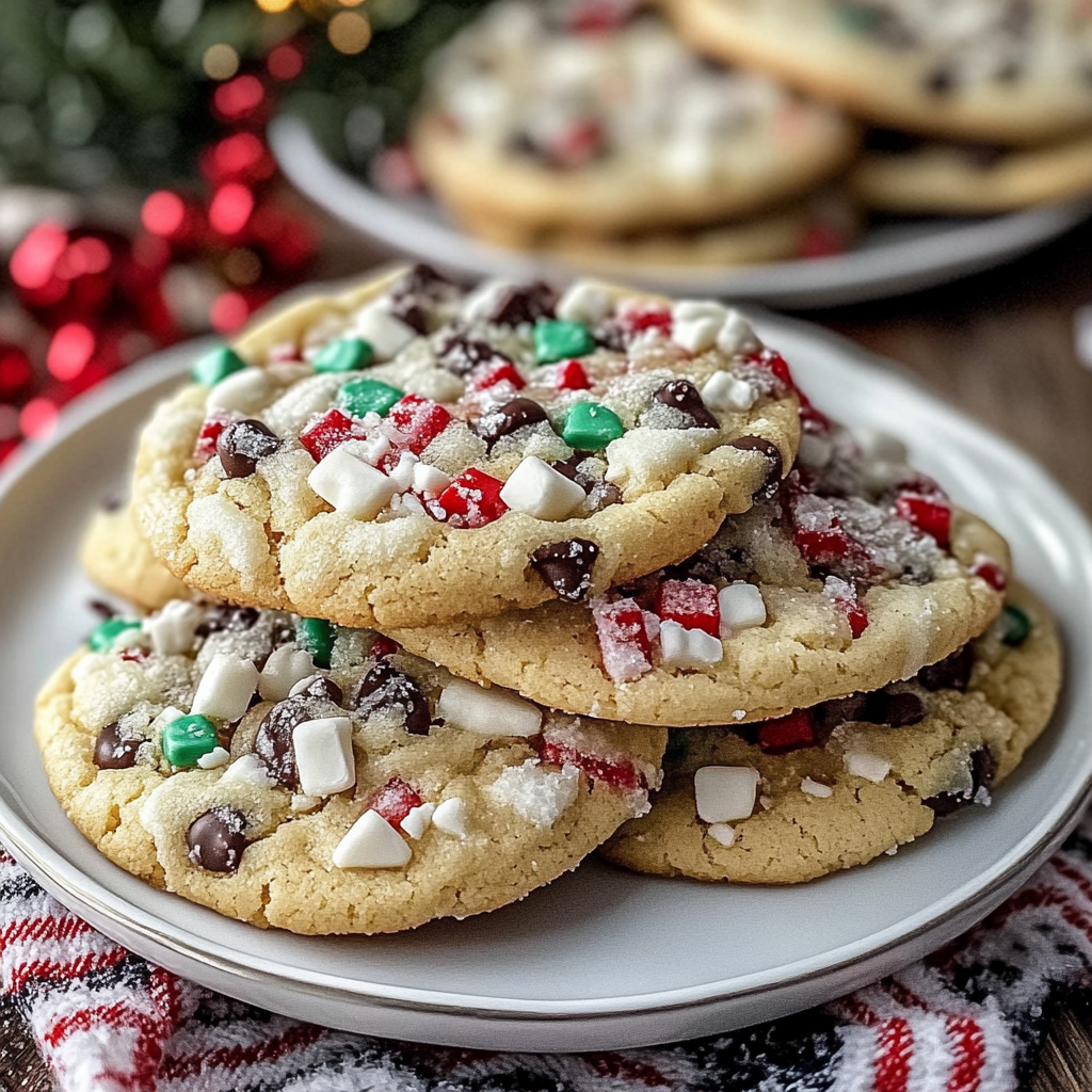 Recipe preparation for Winter Wonderland Chocolate Chip Christmas Cookies