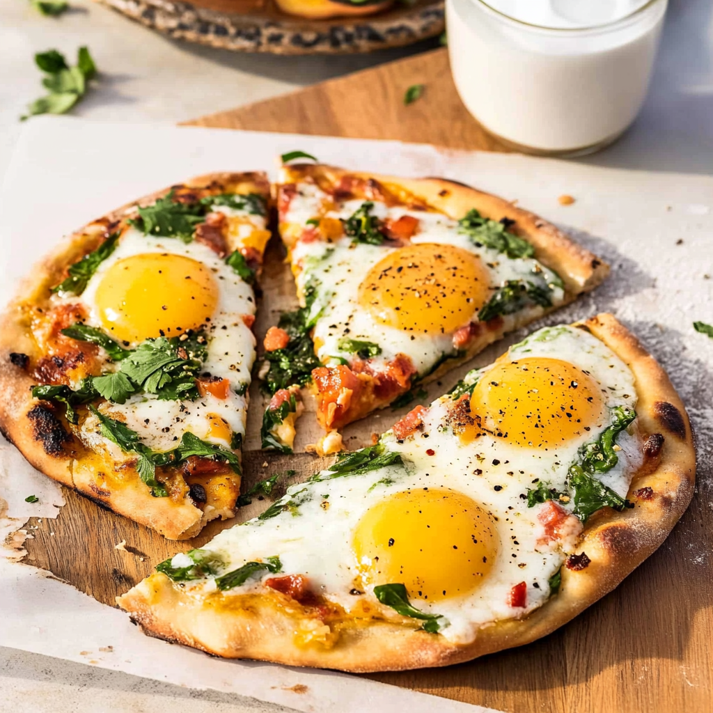 Recipe preparation for Breakfast Flatbread