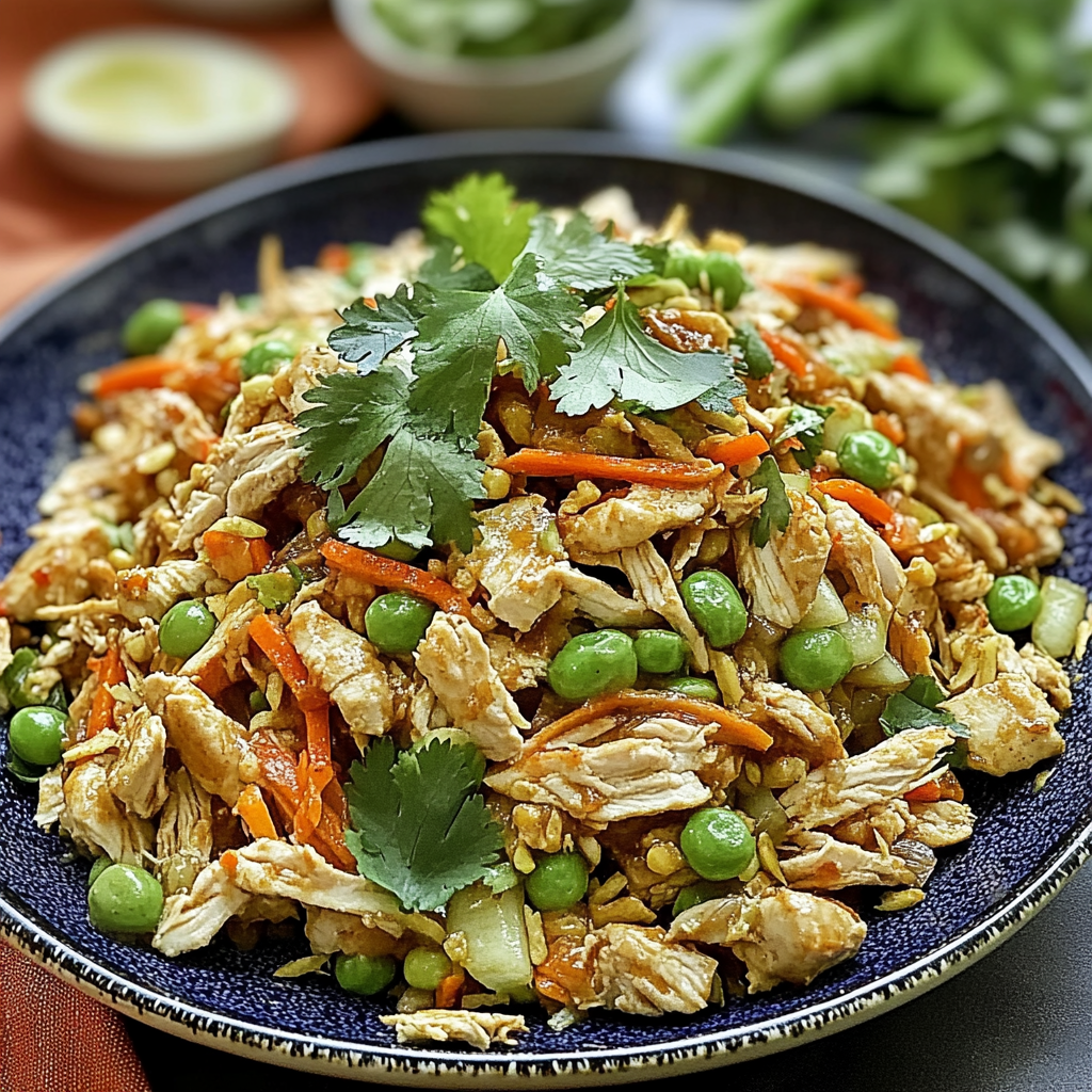 Recipe preparation for Bang Bang Chicken Salad