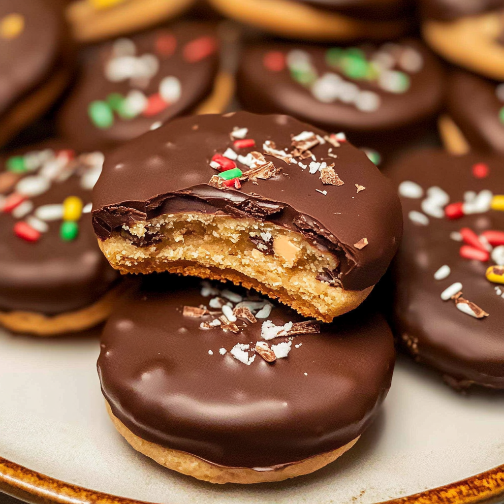 Recipe preparation for Reese Cup Ritz Cracker Cookies