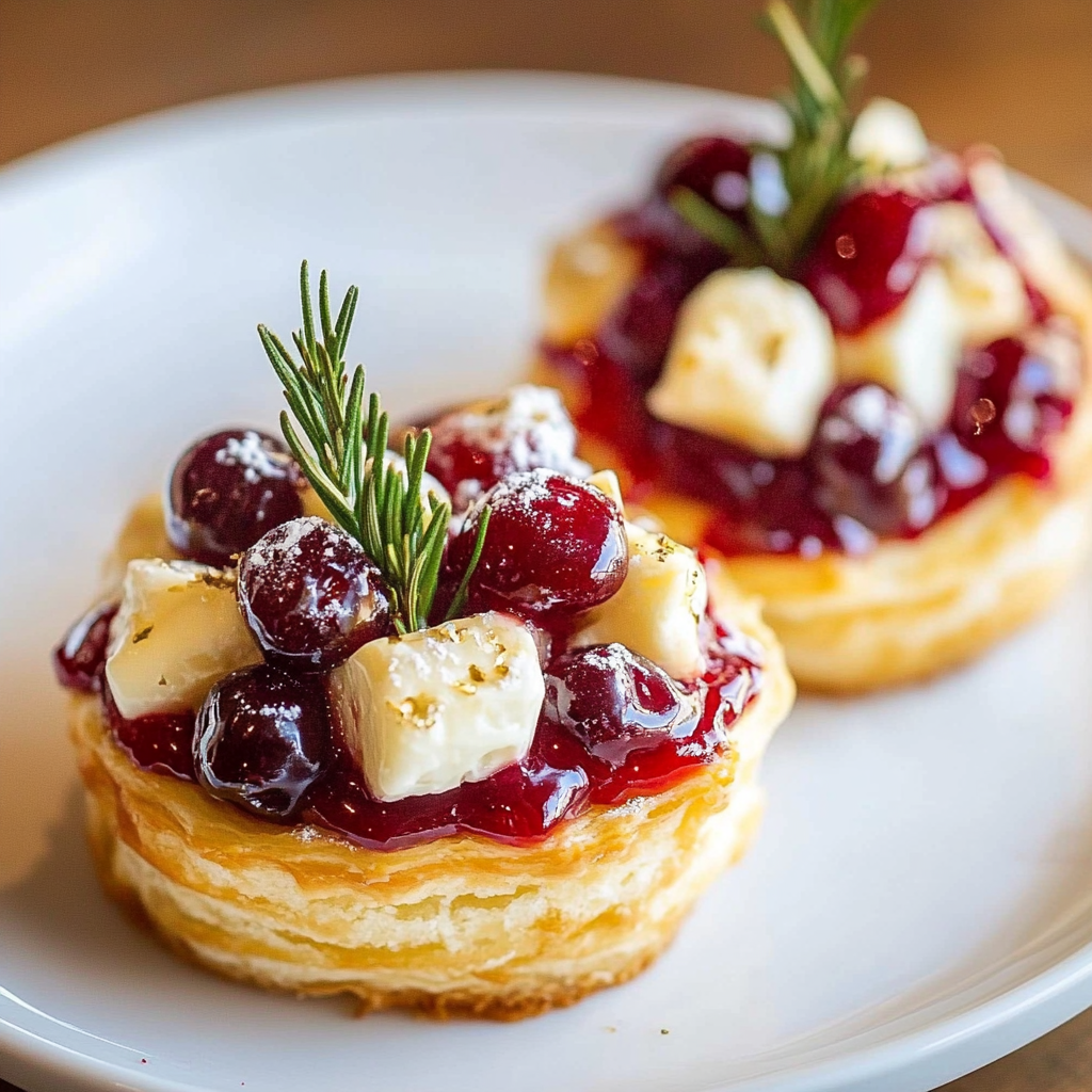 Recipe preparation for Mini Cranberry Brie Wreath